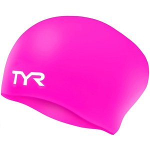 Tyr long hair wrinkle-free silicone cap junior ružová